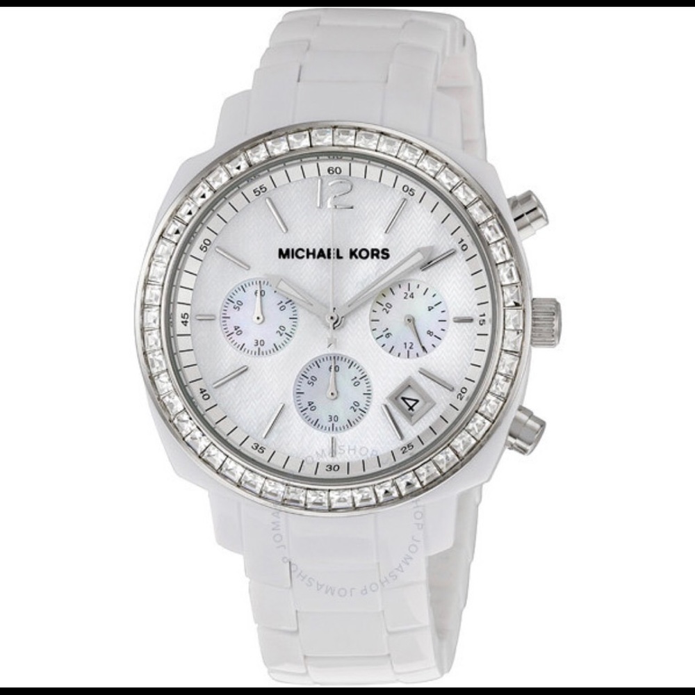 Michael Kors Chronograph White Acrylic Watch